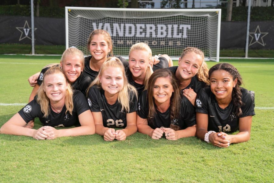 The sophomore class of the Vanderbilt Women's Soccer team. (Photo courtesy Blair McDonald)