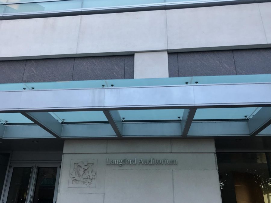 Langford Auditorium, where most Chancellor's Lecture Series events are held.