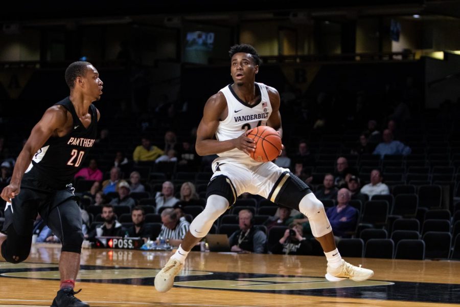 Aaron Nesmith drains a step-back jumper in Vanderbilt's scrimmage against Clark-Atlanta.