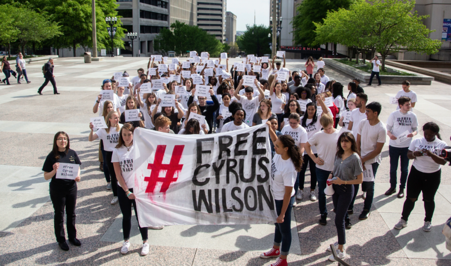 After 100+ Vanderbilt students were denied entry to Cyrus Wilson's April 17 parole hearing because it was at capacity, the group led by Vanderbilt Prison Project marched to the TN Capitol Building in downtown Nashville.