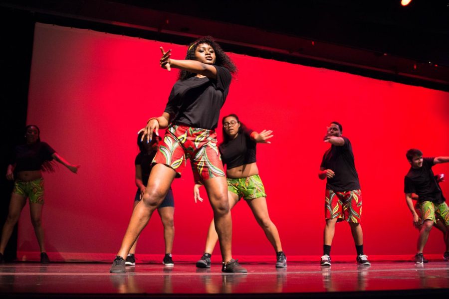 Students performing at last year's Harambee Showcase, held Feb. 10, 2019.