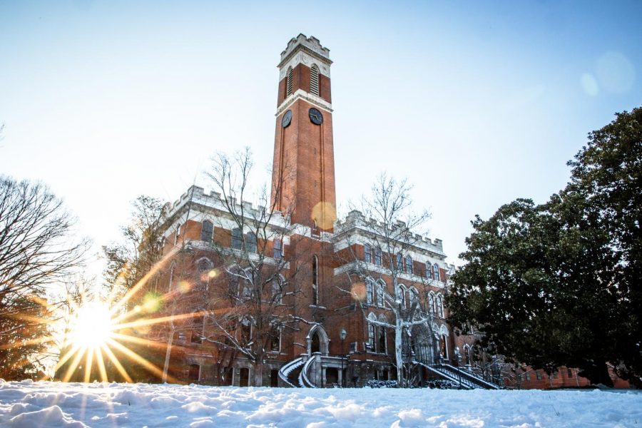 Kirkland Tower after heavy snowfall on Friday Feb. 19, 2021 (Hustler Multimedia/Hunter Long)