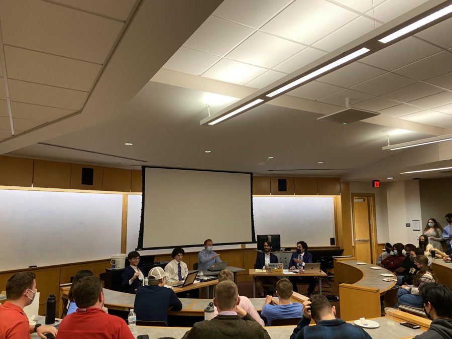 The Vanderbilt College Democrats and Republicans’ Green New Deal debate in the Kissam Student Center