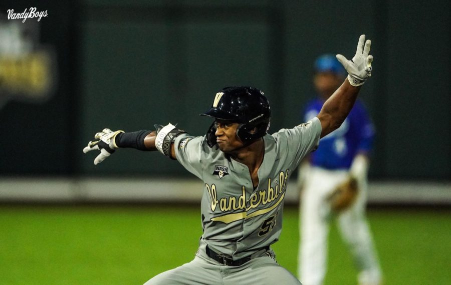 Enrique Bradfield Jr. was a perfect 41-for-41 on stolen bases in 2022 (Vanderbilt Athletics).