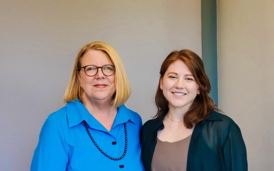 Vice Chancellor for Health and Wellness Pam Jones (left) and Vanderbilt’s new Reproductive Health and Parental Resource Coordinator Hannah Proctor (right). (Hustler Multimedia / Nikita Rohila) 