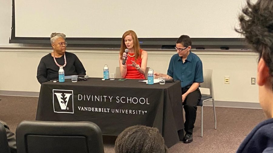 Michigan State Senator Mallory McMorrow talks in a panel discussion, as photographed on Oct. 3, 2022