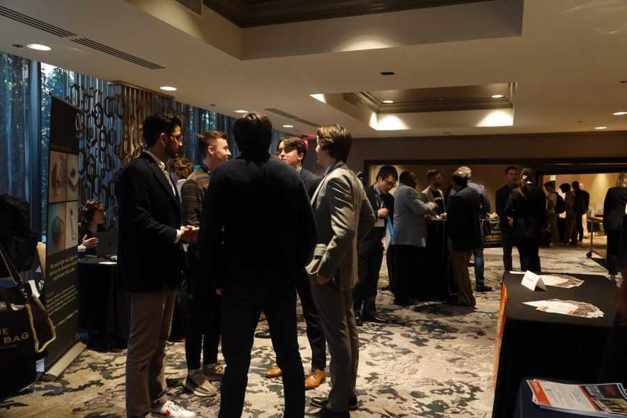 Students network at the Mid-South Innovation Summit, as photographed on Feb. 9, 2023. (Hustler Multimedia/Geetika Komati)
