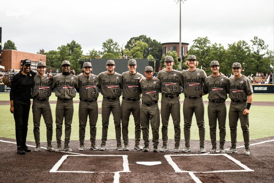 Vanderbilt's seniors were honored before the Commodores' games against Arkansas on May 20, 2023 (Vanderbilt Athletics).