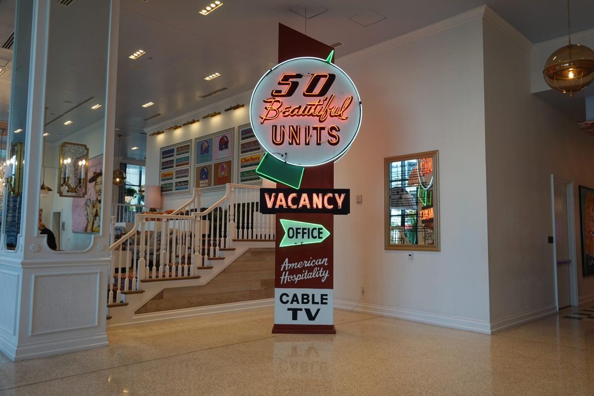 A neon sign at Poindexter, as captured Sept. 19, 2023. (Hustler Multimedia/Alessandra Salvini)