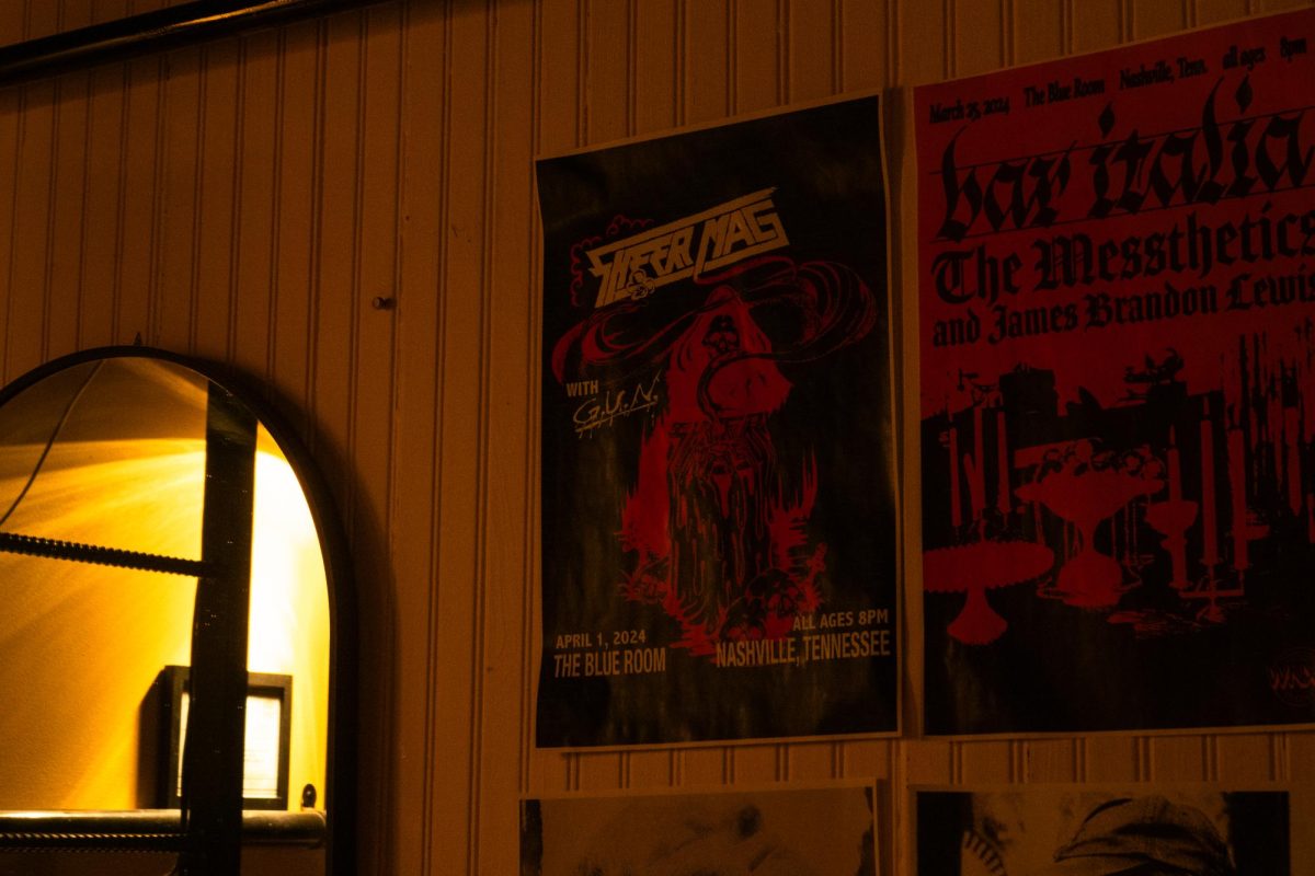 A bar italia poster in the ticket room of The Blue Room, as photographed on March 25, 2024. (Hustler Staff/Katherine Oung)