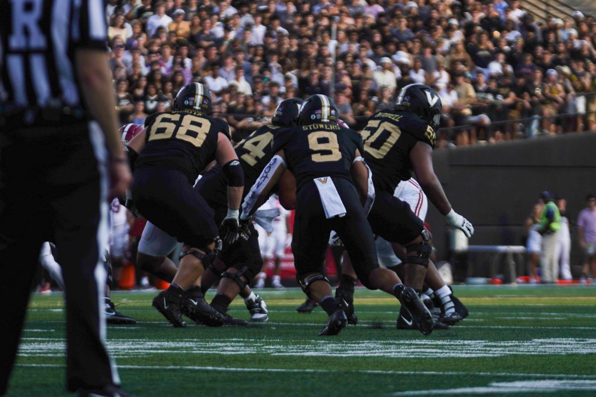 Eli Stowers was a force during Vanderbilt's win over Alabama, as photographed on Oct. 5, 2024. (Hustler Multimedia/Savannah Walske)