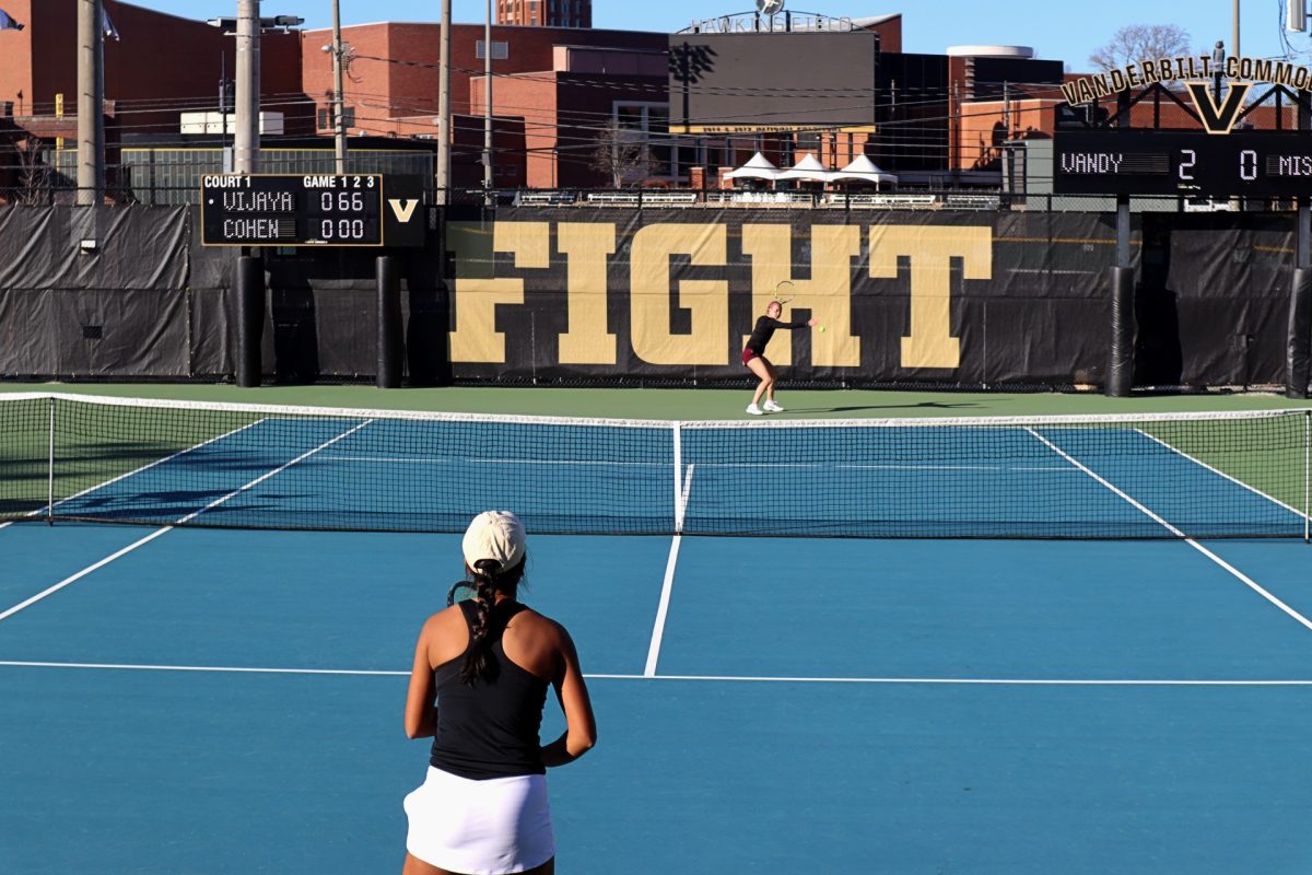 Women’s tennis match between Vanderbilt and Ole Miss, as photographed on February 28, 2025. (Hustler Multimedia/Chloe Kim)
