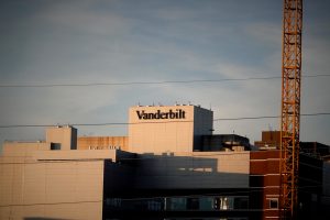 Sign atop VUMC that reads “Vanderbilt” in black letters, as photographed on Nov. 3, 2023. (Hustler Multimedia/George Albu)